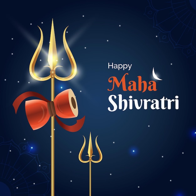 Happy Maha Shivratri Social media post free vector