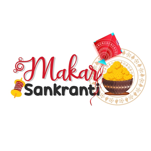 Happy Makar Sankranti holiday India festival background