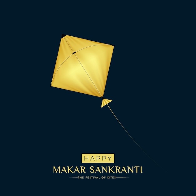 Vector happy makar sankranti social media post