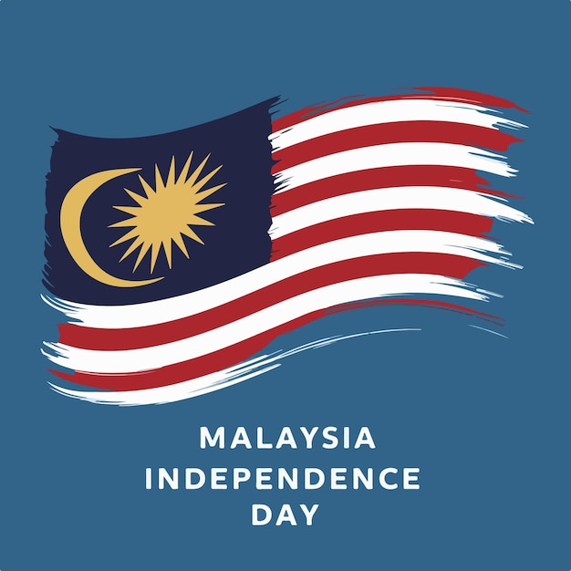 Happy malaysia independence day background vector illustration