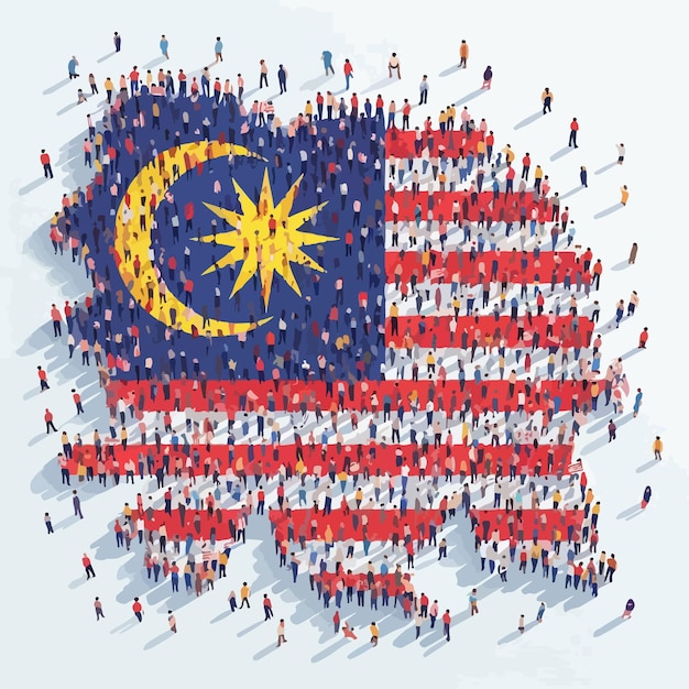 Vector happy malaysia independence day background vector illustration