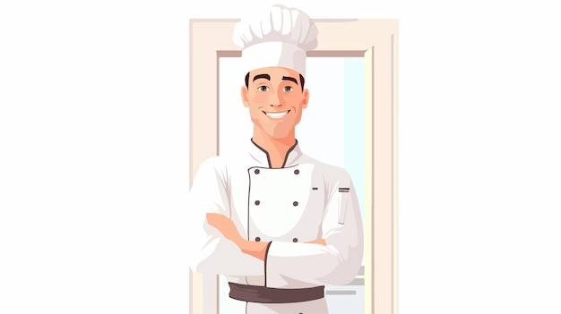 Happy Male Chef with Crossed Arms