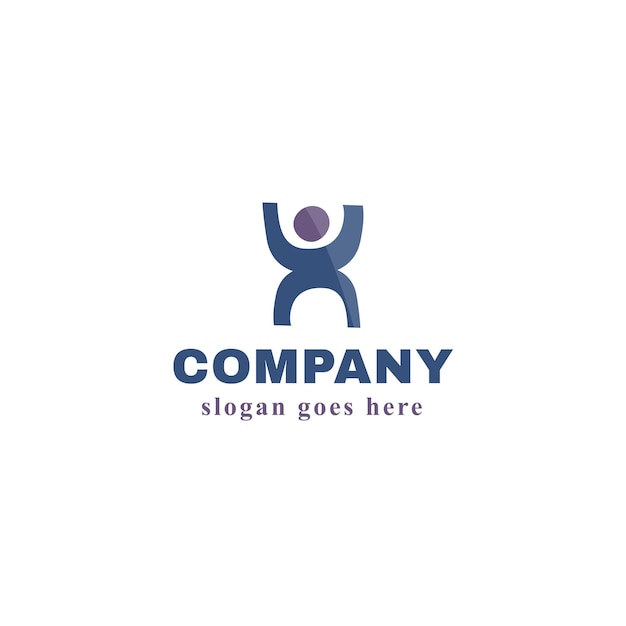 Happy Man Business Logo Design Template