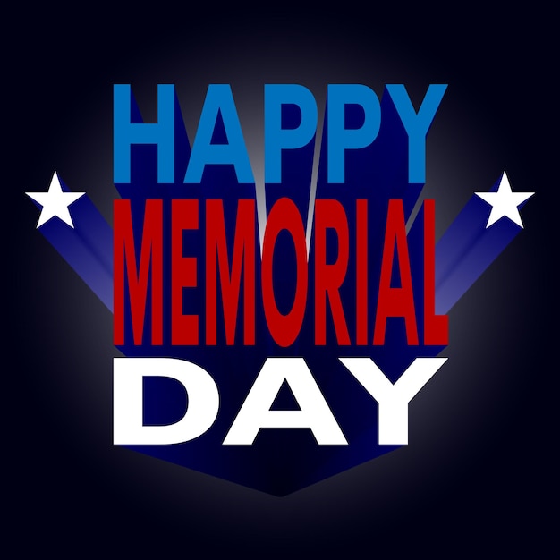 Happy Memorial Day 3d post design