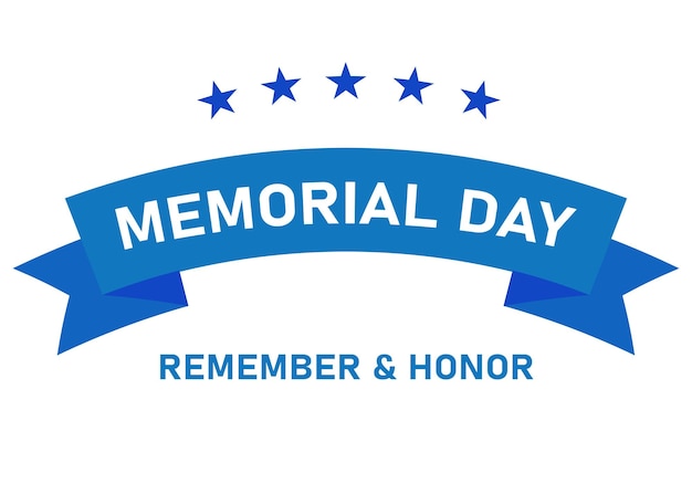 Happy memorial day banner vector greeting American national holiday