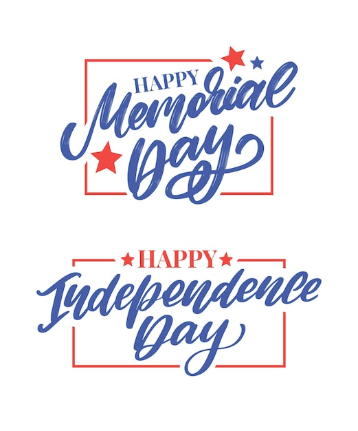 Happy Memorial Day - Stars and Stripes Letter