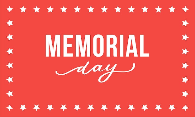 Happy Memorial Day Stars and Stripes Letter