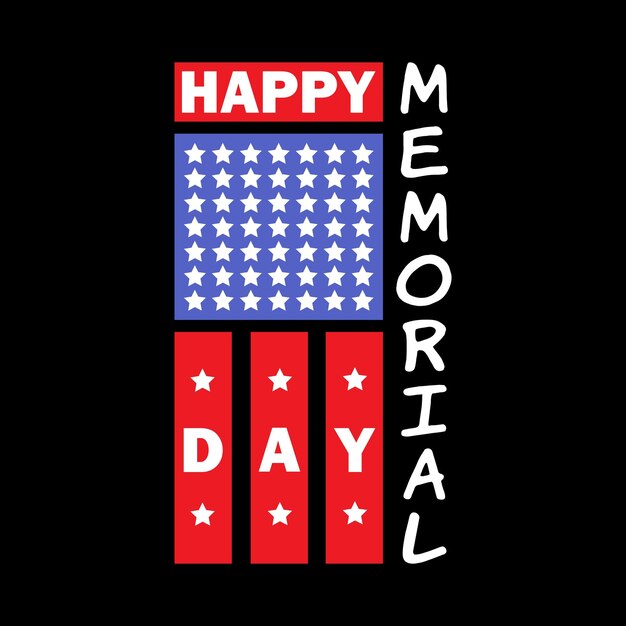 Vector happy memorial day