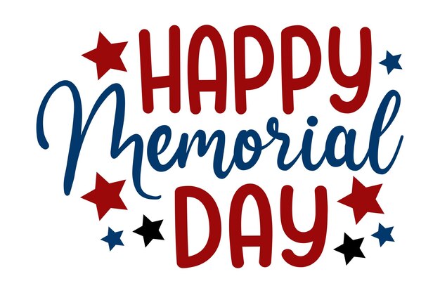 Vector happy memorial day