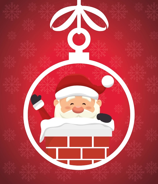 Vector happy merry christmas isolated icon design