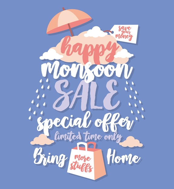 happy monsoon sale promotion banner 