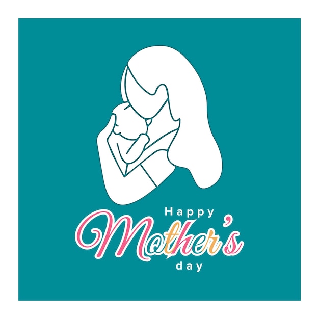 Happy mother's day banner design template