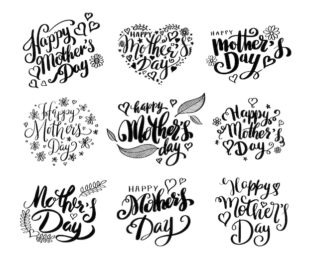 Happy Mother's Day Calligraphy collection.  