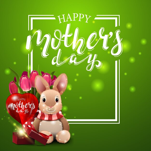 Happy mother's day greeting green card