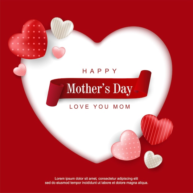 Happy mother's day on love background