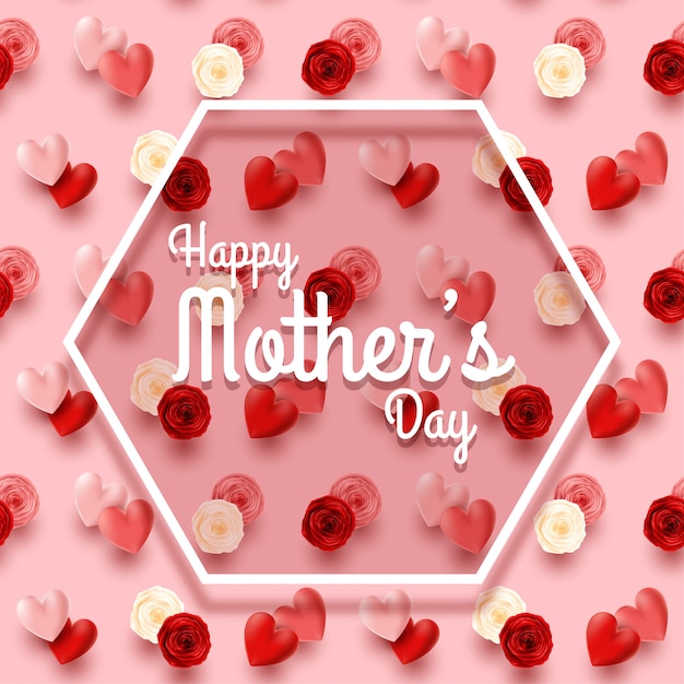 Happy Mother's Day pink background