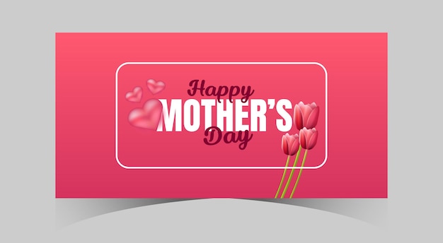 Happy Mother's Day social media posts template Mom Day greeting card and Mother's Day web banner