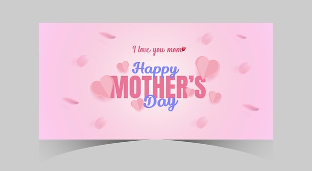 Happy Mother's Day social media posts template Mom Day greeting card and Mother's Day web banner