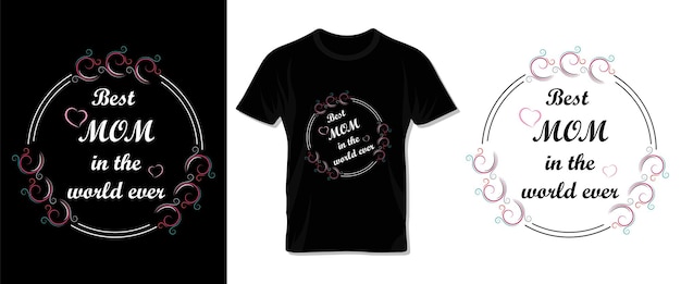 Happy Mother's day typography vector tee shirt lettering and template design for Mom and children