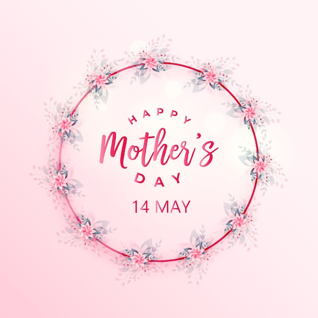 Happy Mother's Day vector greeting cards with beautiful golden hearts design