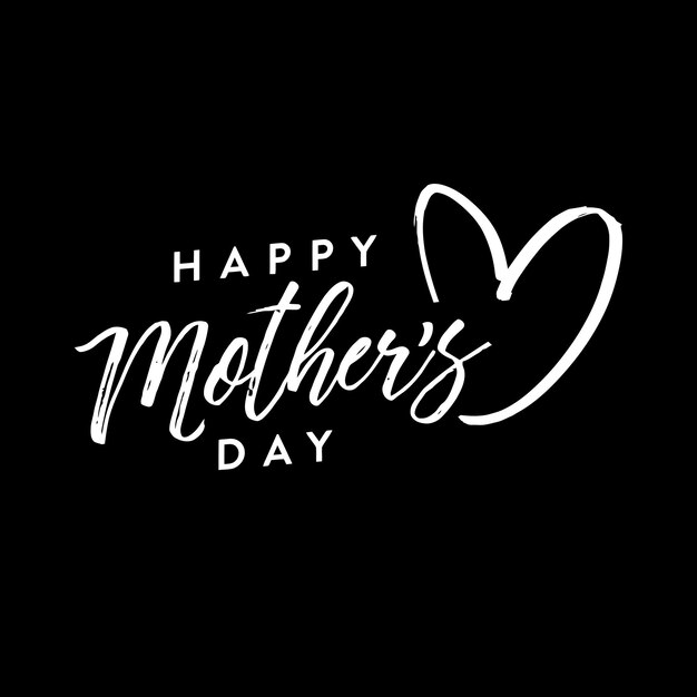 Vector happy mothers day background mothers day greeting card mothers day text moms love heart