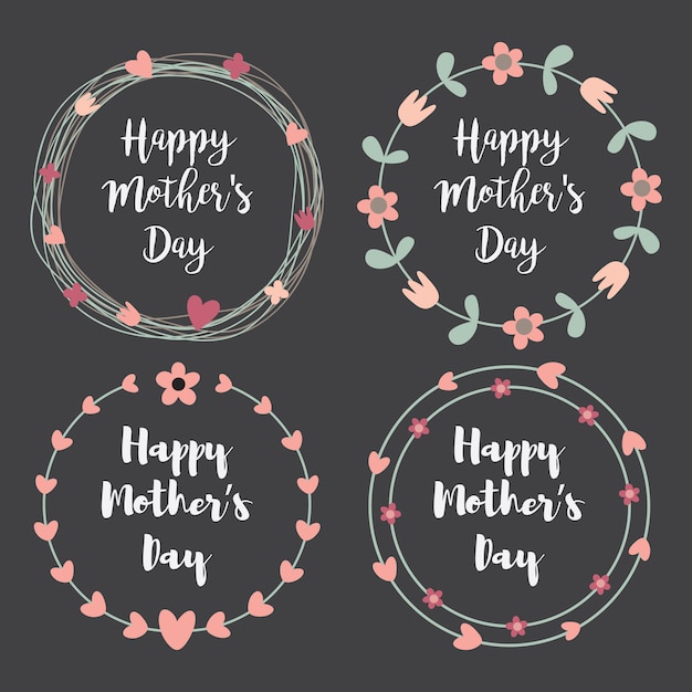 Happy Mothers Day  greeting card set for Mother's Day.