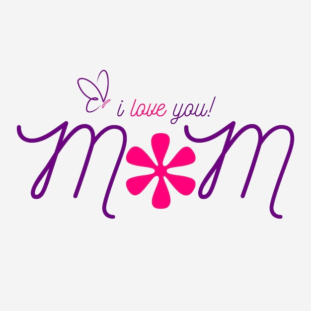 Happy Mothers Day Greeting Card vector illustration