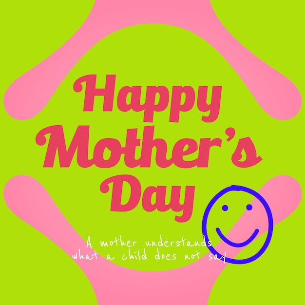 Happy Mothers Day Greeting Card vector illustration