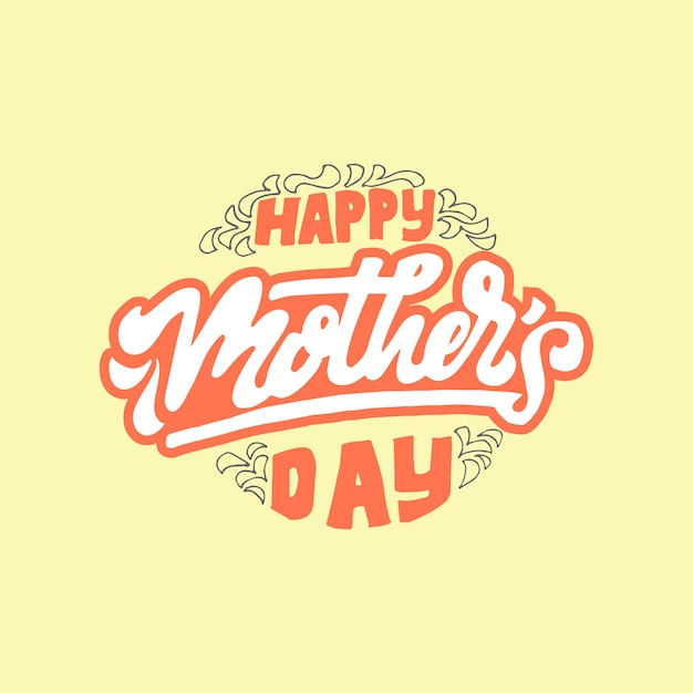 happy mothers day hand lettering