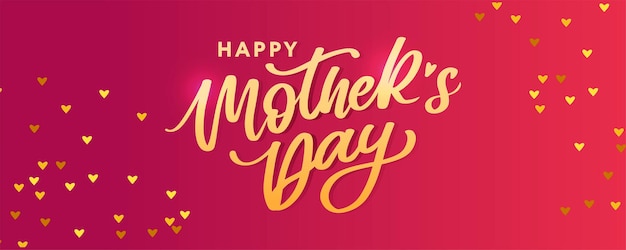 Happy mothers day mom calligraphy greeting card banner background