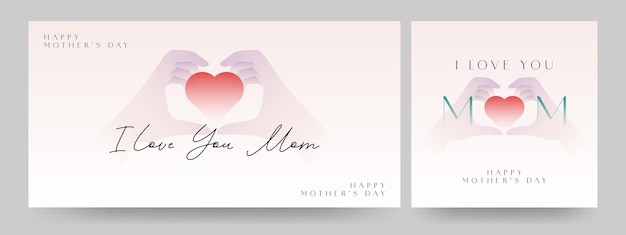 Happy mothers day poster or cover design vector 10