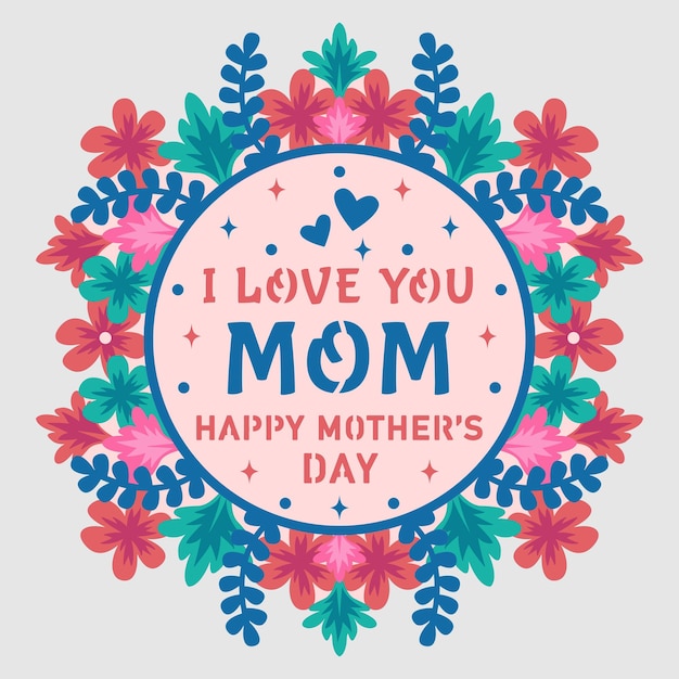 Vector happy mothers day shadow box background