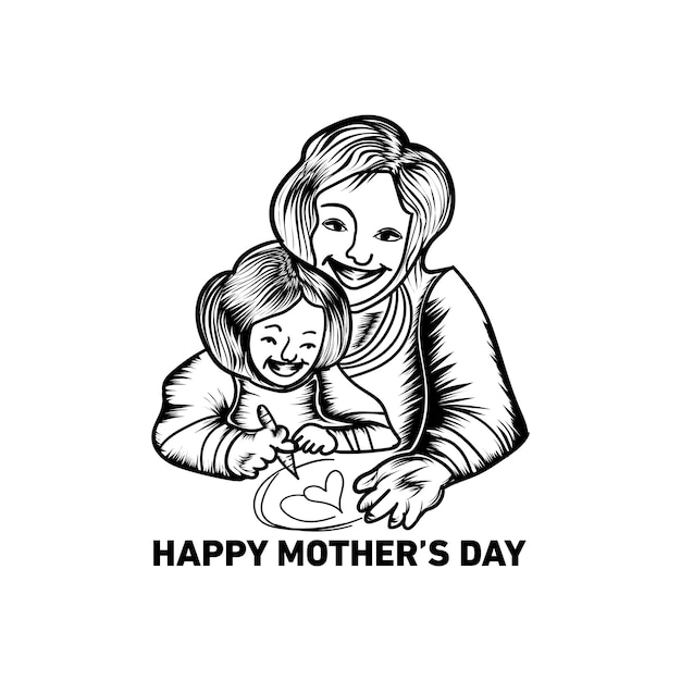 happy Mothers Day vector design template