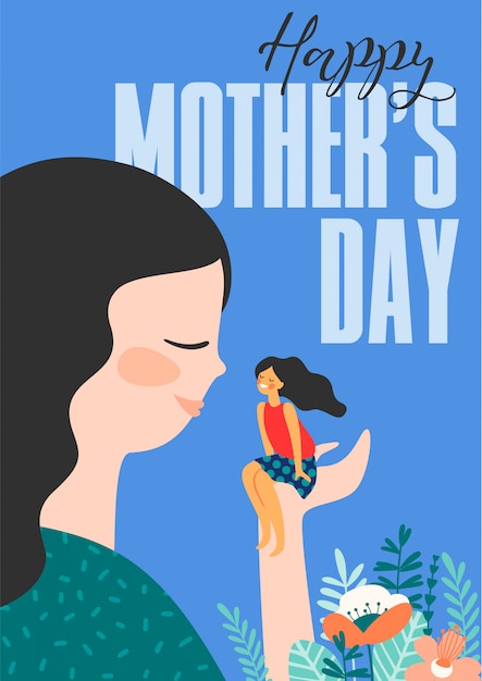 Happy Mothers Day. Vector illustration