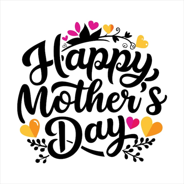 Vector happy mothers day vector text design