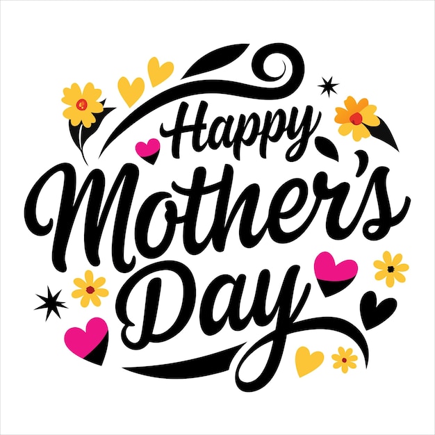 Vector happy mothers day vector text design