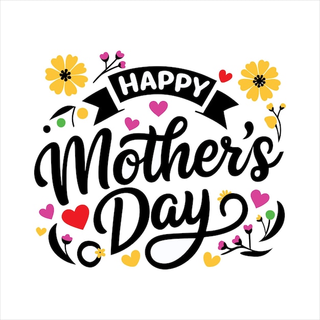 Vector happy mothers day vector text design