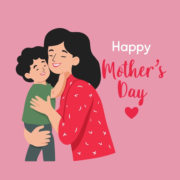 Happy Mothers Day Warm embrace love shared Card image