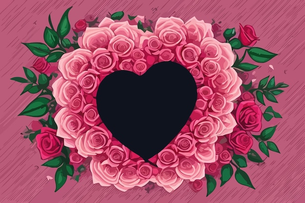 happy mothers day with rose on pink background