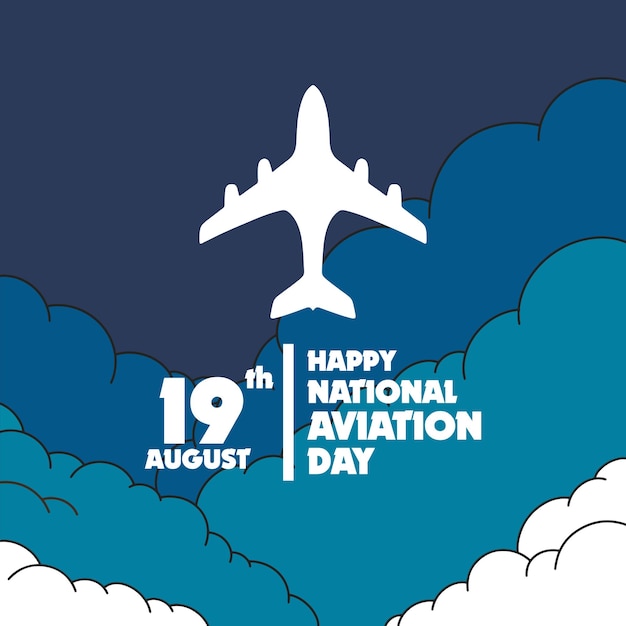 Happy National Aviation Day vector