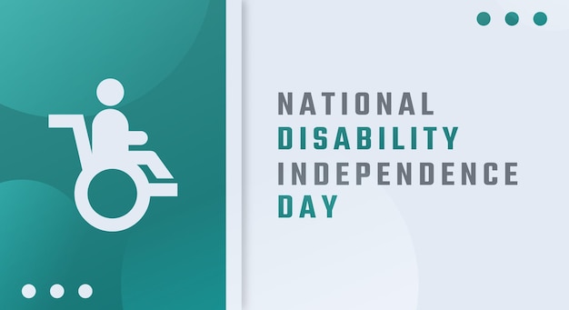 Happy National Disability Independence Day Vector Design Illustration for Background Poster Banners