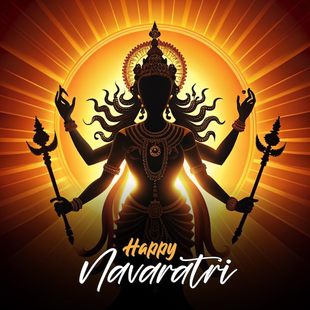 Happy Navaratri and Durga puja vector art