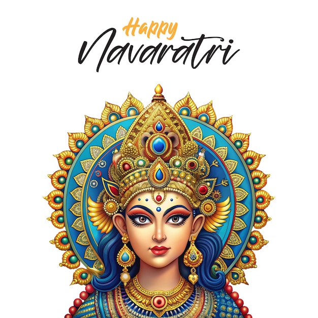 Happy Navaratri and Durga puja vector art