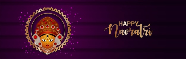 Happy navratri design banner