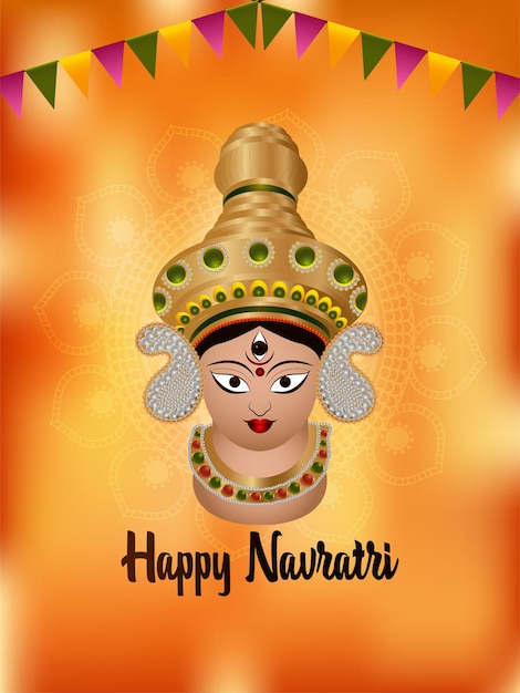 Happy navratri design flyer