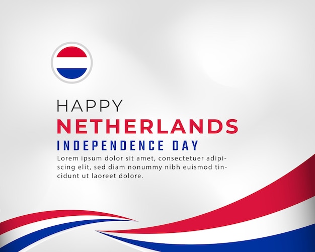 Happy Netherlands Independence Day July 26th Celebration Vector Design Illustration Template