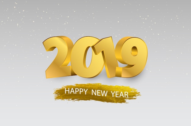 Happy New Year 2019 background.