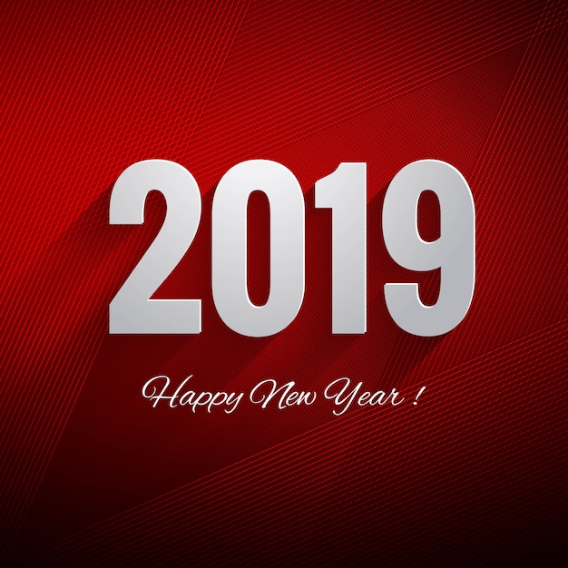 Happy New Year 2019 card celebration colorful background