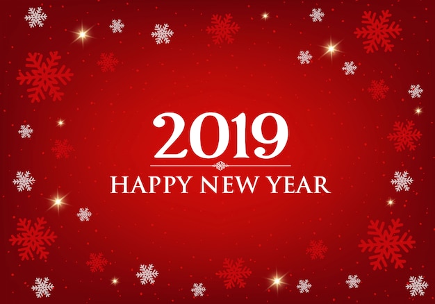 Happy New Year 2019 card.