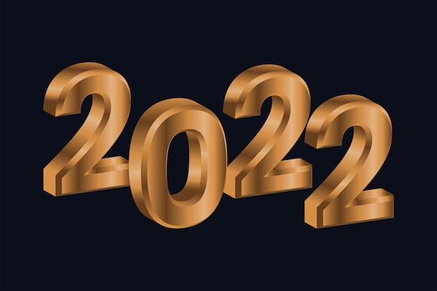 Happy New Year 2020 3d lettering typography design